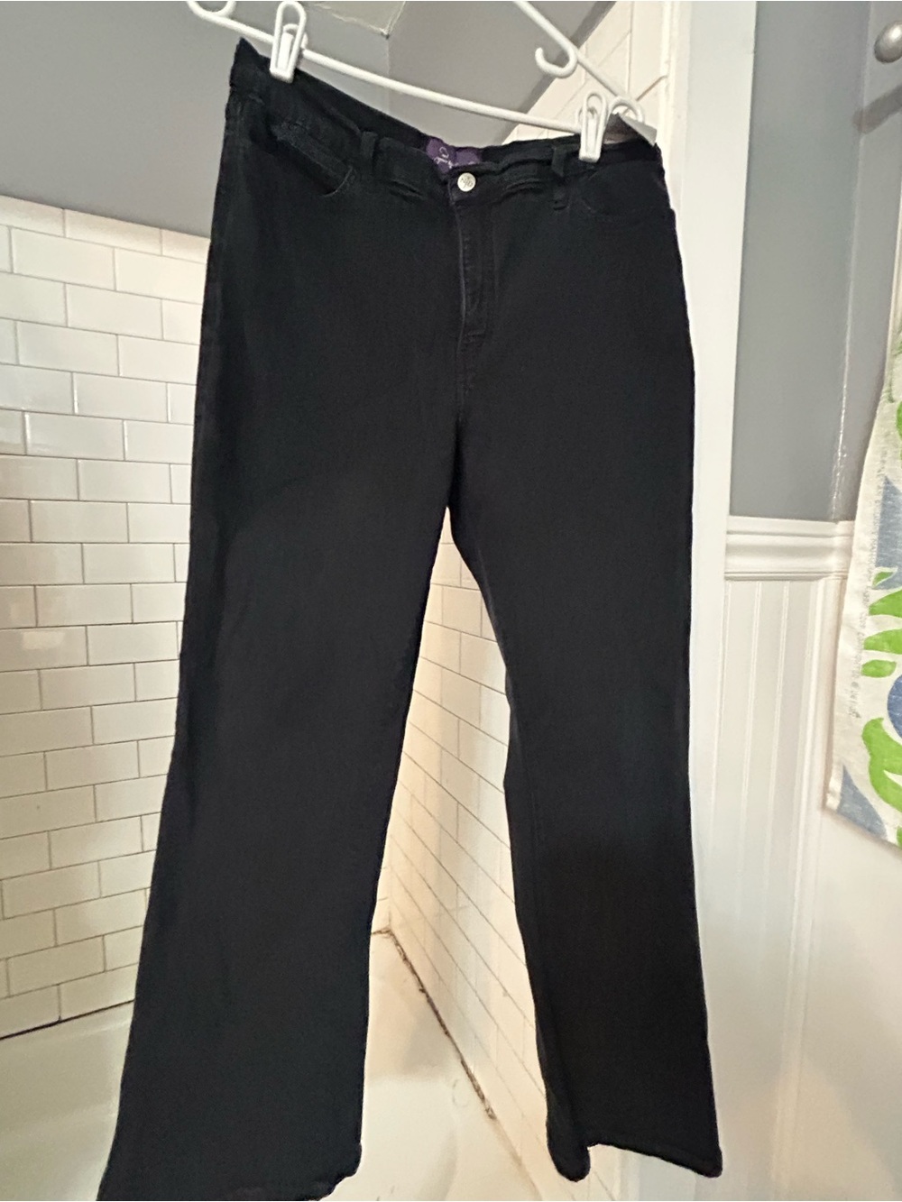 NYDJ Black Straight Leg Jeans